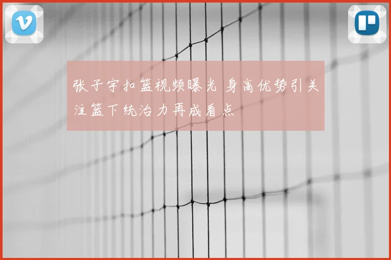 张子宇扣篮视频曝光 身高优势引关注篮下统治力再成看点